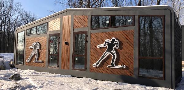 На лыжероллерной трассе «Олимпия» в Белгороде установили «Baikal House» от ГК «Подрядчик»
